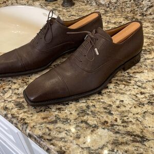 Louis Vuitton Mens Brown Leather Shoes Lace 10 Fit like an 11